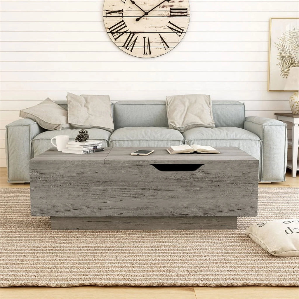 Wood Lift Top Coffee Table in Vintage Gray Oak S579877