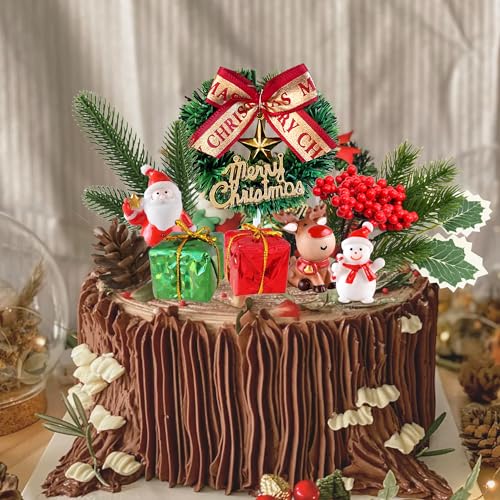 14PCS Christmas Cake Topper Gold M36021
