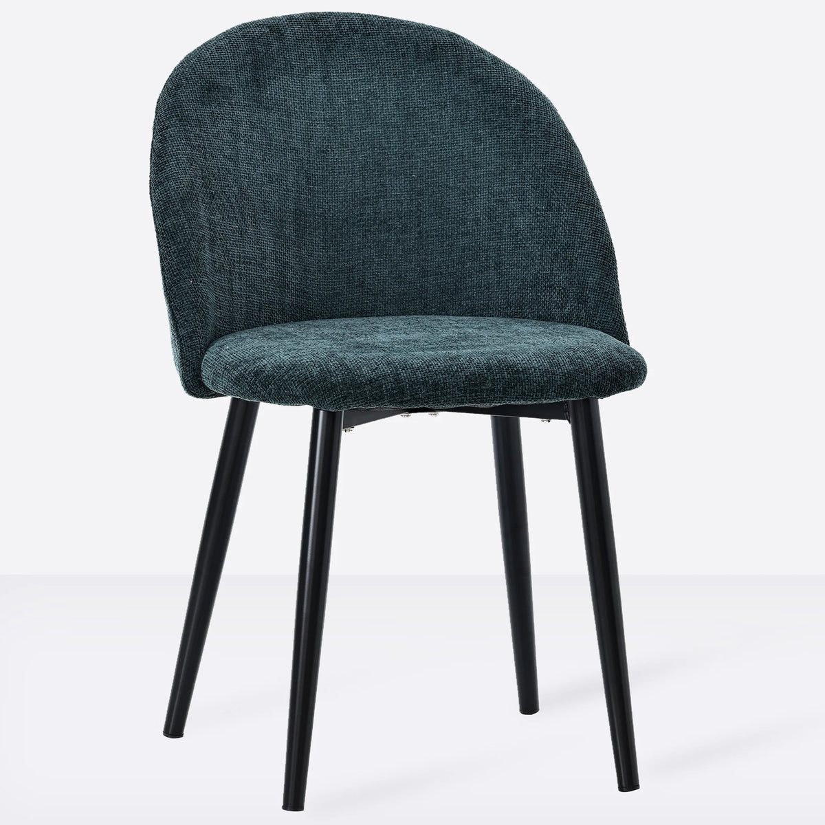 Green Linen Fabric Dining Chairs Set of 2 W9459