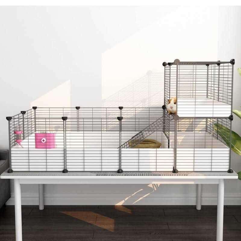 Guinea Pig Cage with Waterproof Plastic Bottom V73909