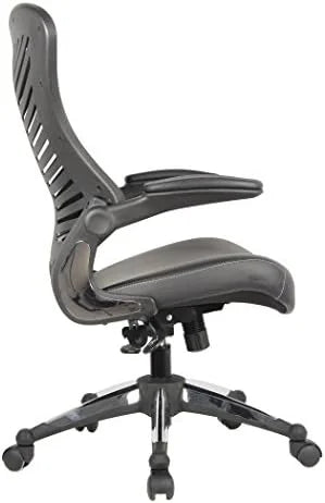 Black Ergonomic Mesh Office Chair with Flip-up Arms W41281