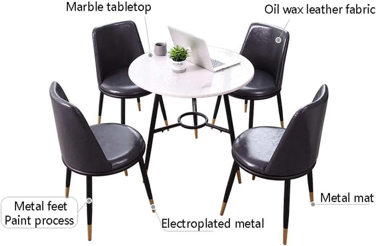 Round Dining Table and 4 Chairs Set U947