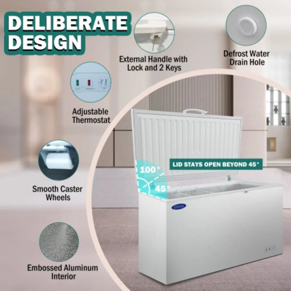13.1 Cu.ft Solid Top Chest Freezer with Lockable Lid R193