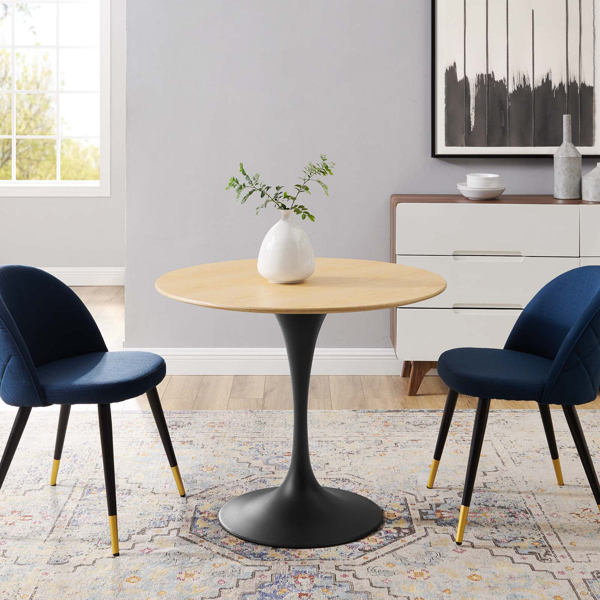Round Wood Dining Table J811