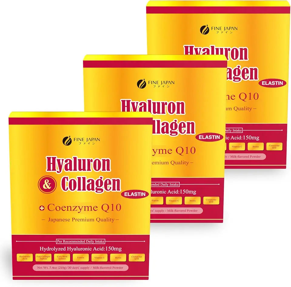 Marine Collagen Powder with Hyaluronic Acid, CoQ10 & Elastin 30 Servings Set of 3 G12979