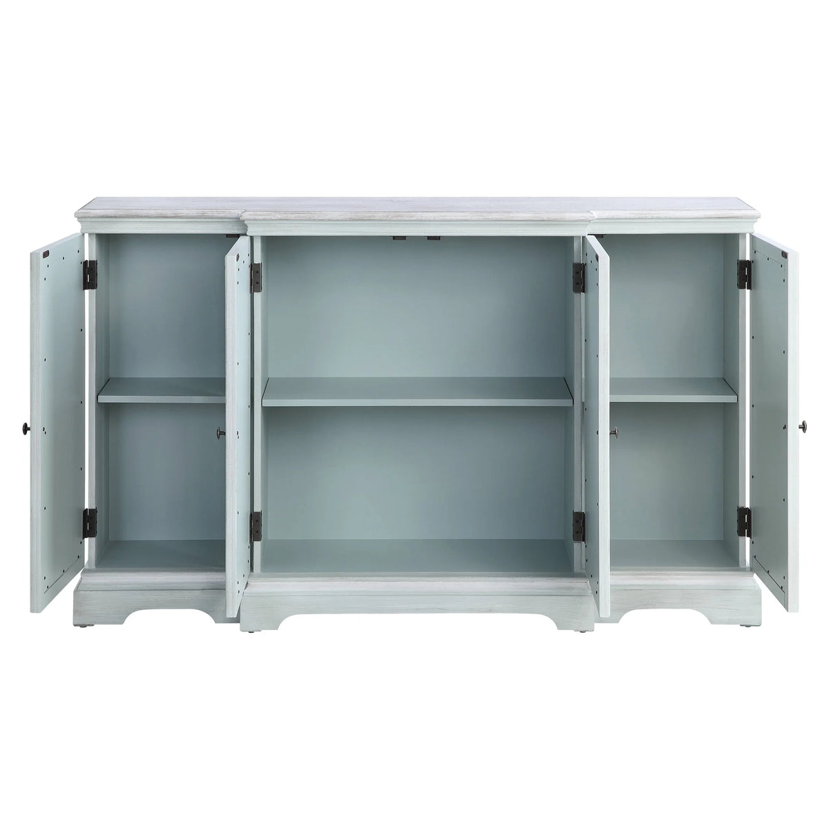 Light Teal Console Table with Door J1664
