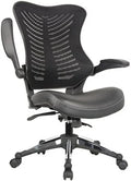 Black Ergonomic Mesh Office Chair with Flip-up Arms W41281