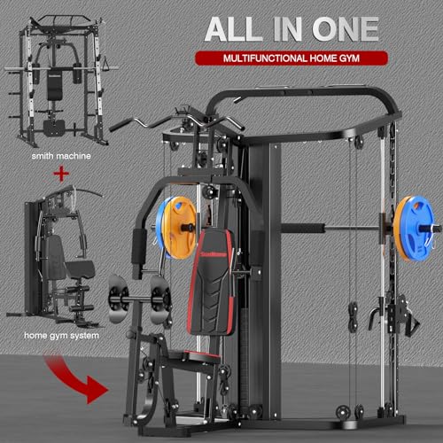 Home Gym System Workout Station with 138LB Weight Stack S81798