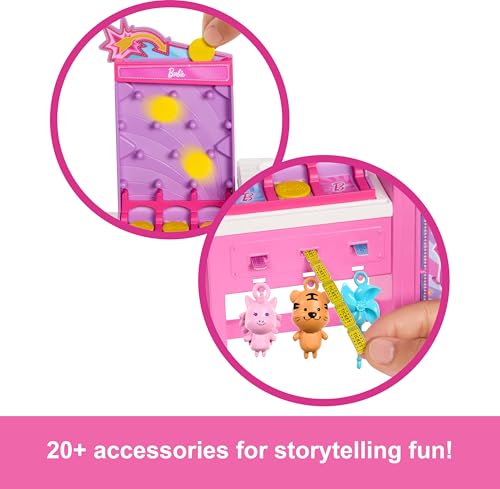 Doll & Cotton Candy Game Booth Playset with 20 Accessories D48028