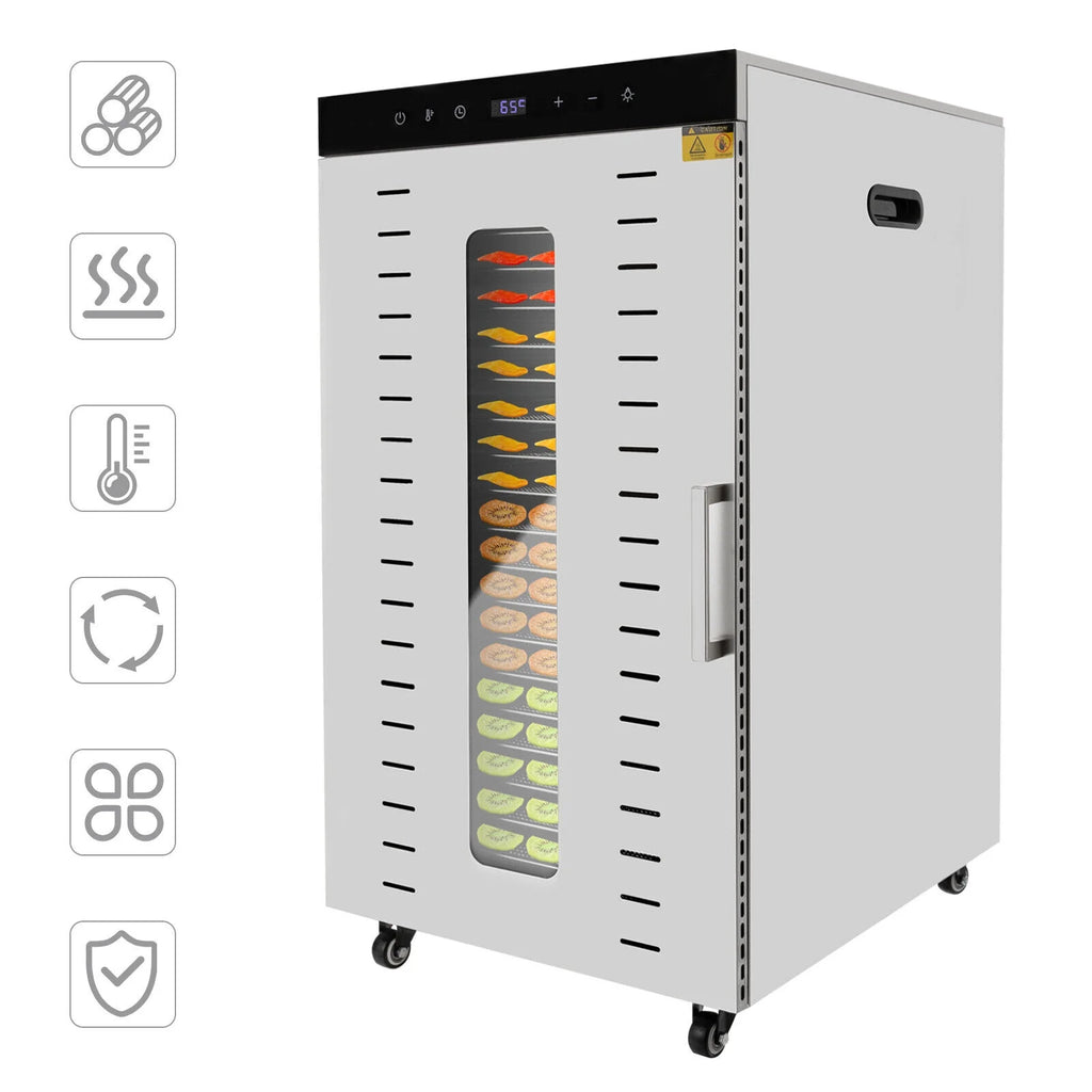 1700W Multi-Tier Electric Food Dehydrator with 20 Stainless Steel Trays M711