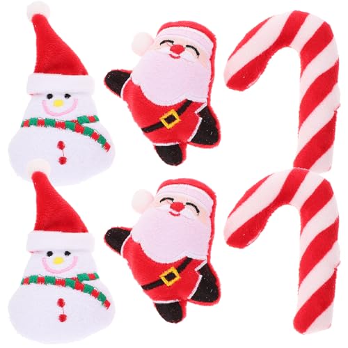 6pcs Christmas Catnip Plush Cat Chew Toy K706