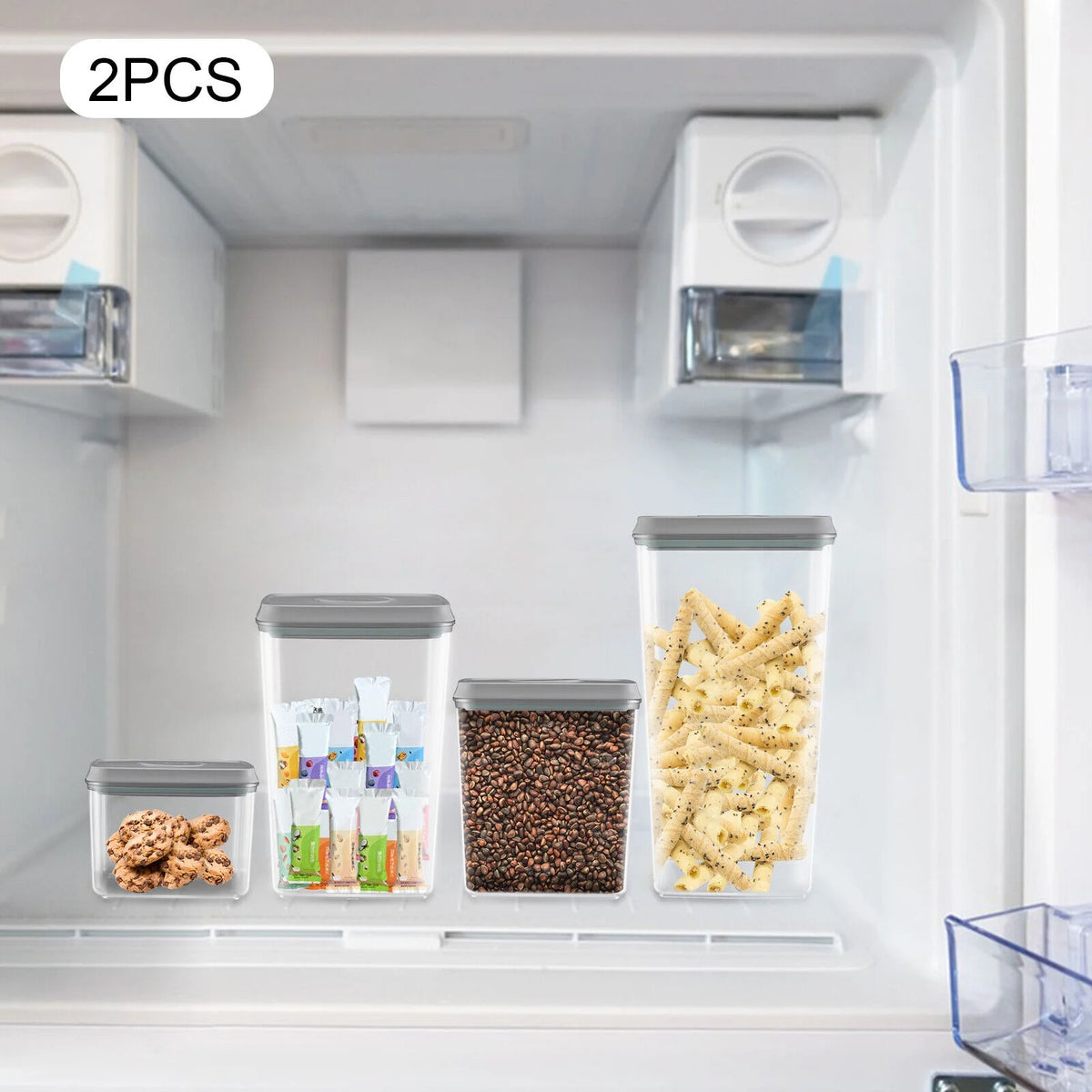 8 Piece Airtight Stackable Plastic Food Storage Containers W552