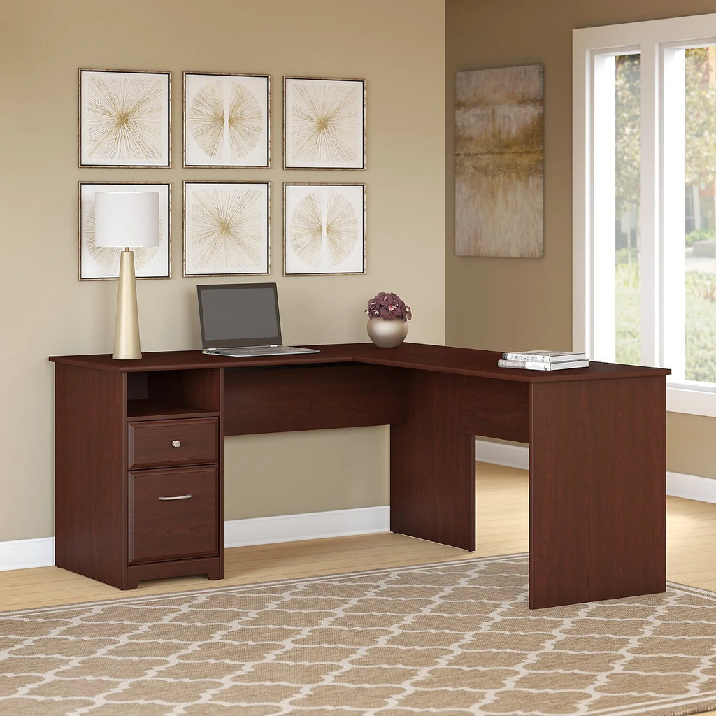 60W L Shaped Computer Desk With Drawers N776411