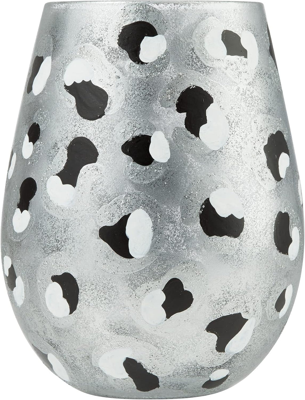 Hand-Painted Stemless Wine Glass 20 Ounce Multicolor Q52819