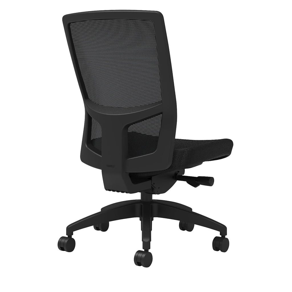 Black Fabric Task Chair with Lumbar K7009