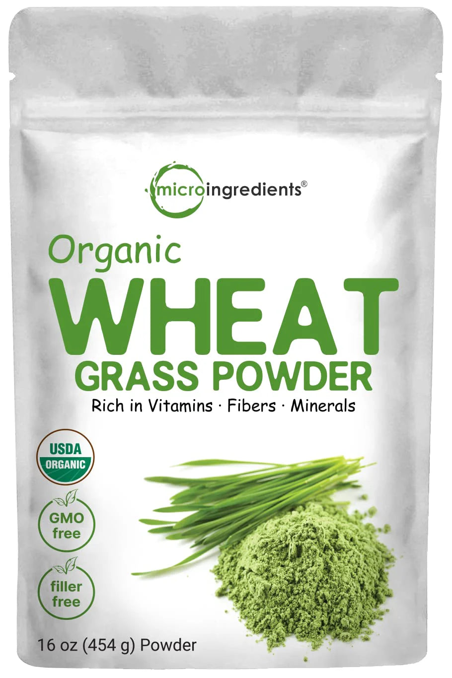 Organic Wheat Grass Powder 16 Ounce Vegan J6064