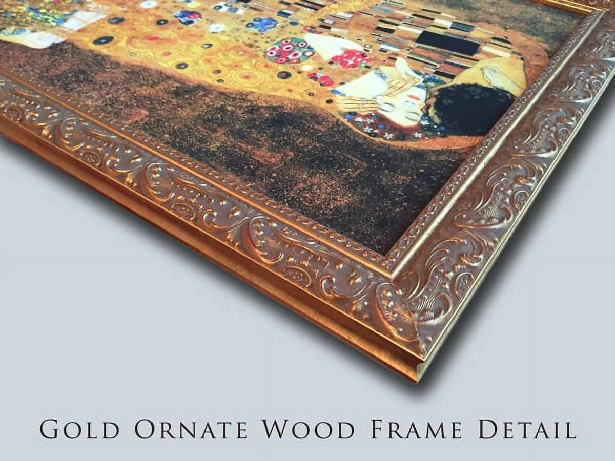 Gold Ornate Wood Framed Canvas Art R241
