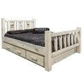 Solid Wood Twin Storage Bed V5455