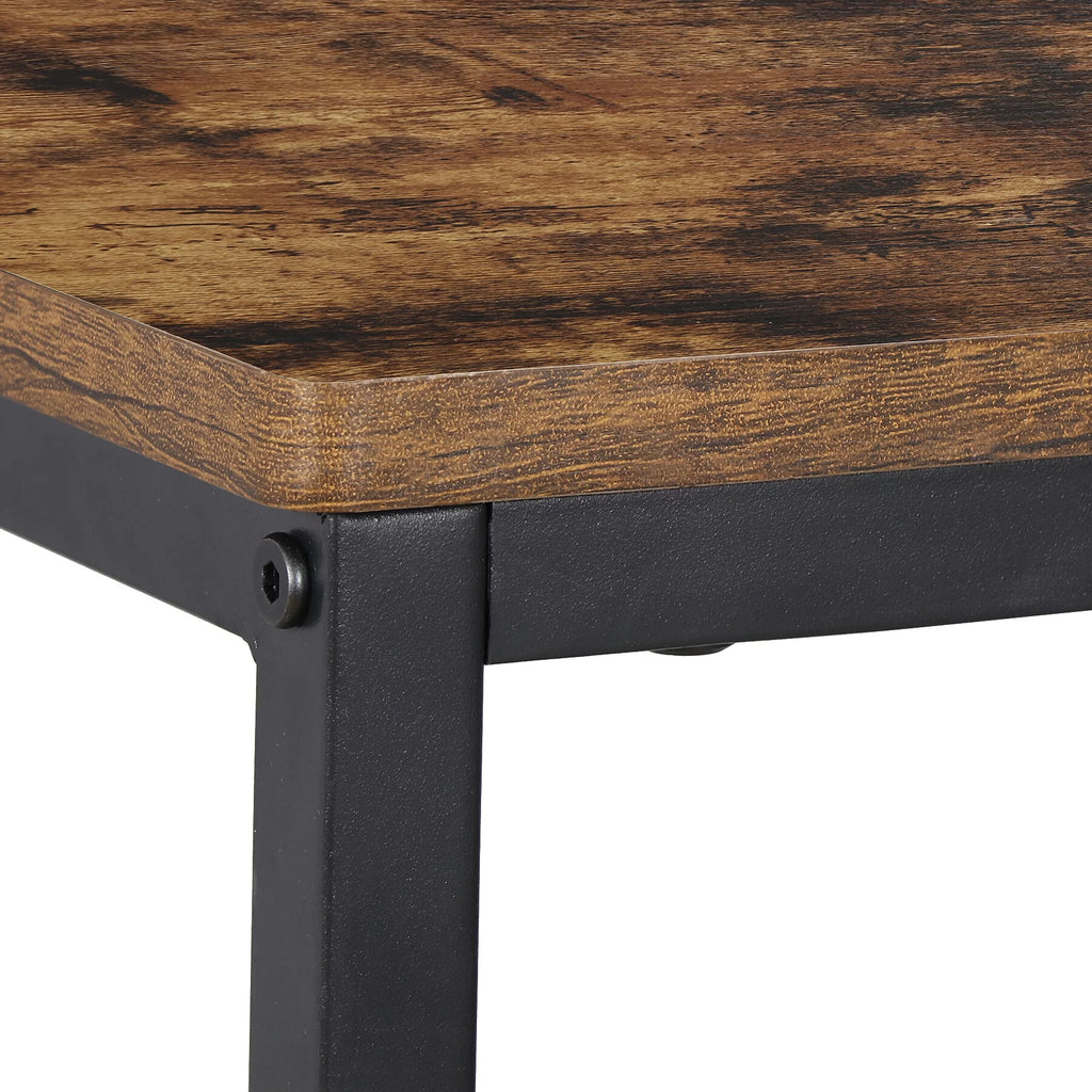 C Shaped End Table with Metal Frame C52353
