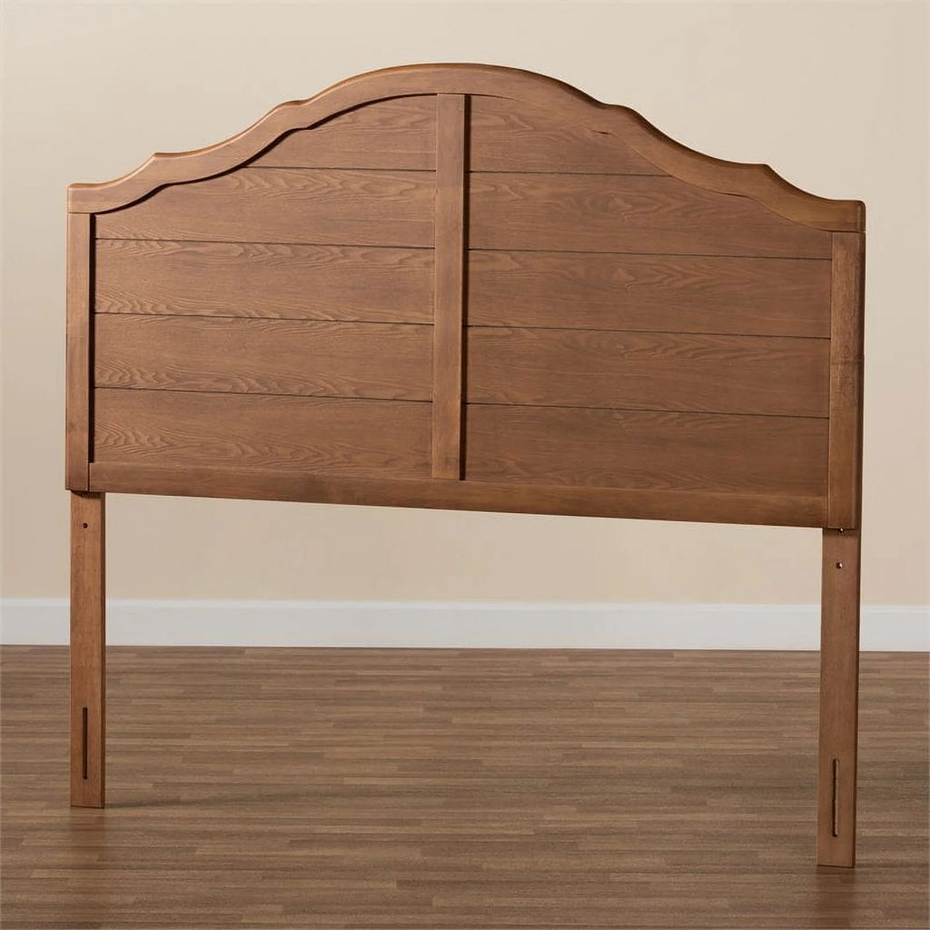 Vintage Walnut Finished Wood Full Size Headboard W2562