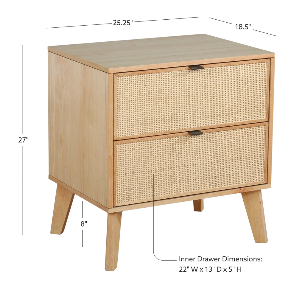 2-Drawer Nightstand W682