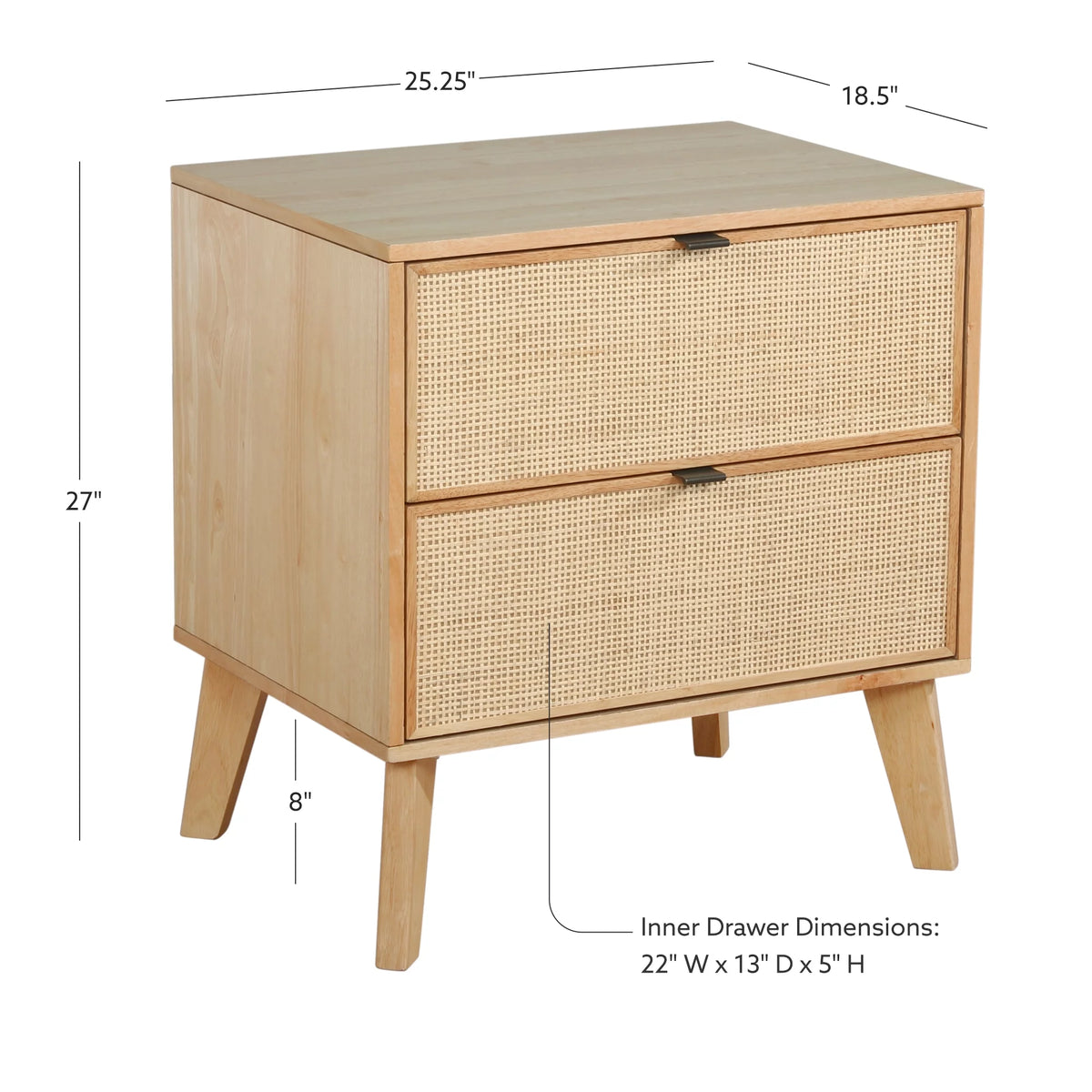 2-Drawer Nightstand W682
