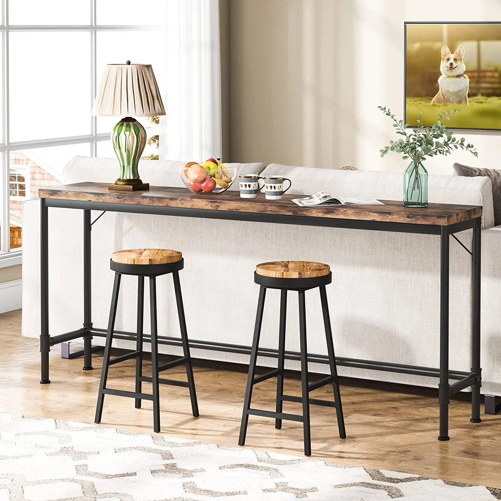 Rustic Brown Narrow Console Table X4975