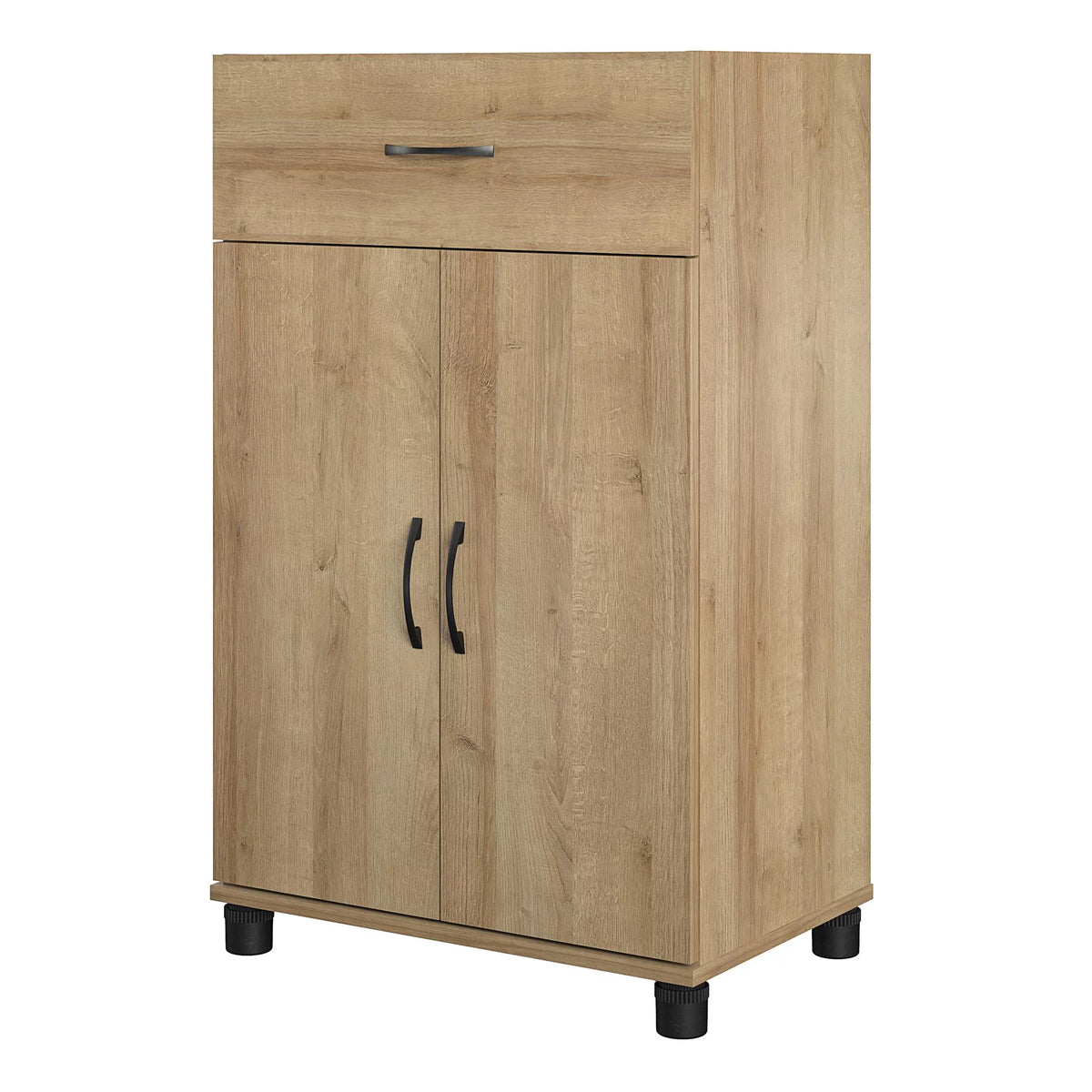 24" 1 Drawer 2 Door Storage Cabinet with Adjustable Shelf S285