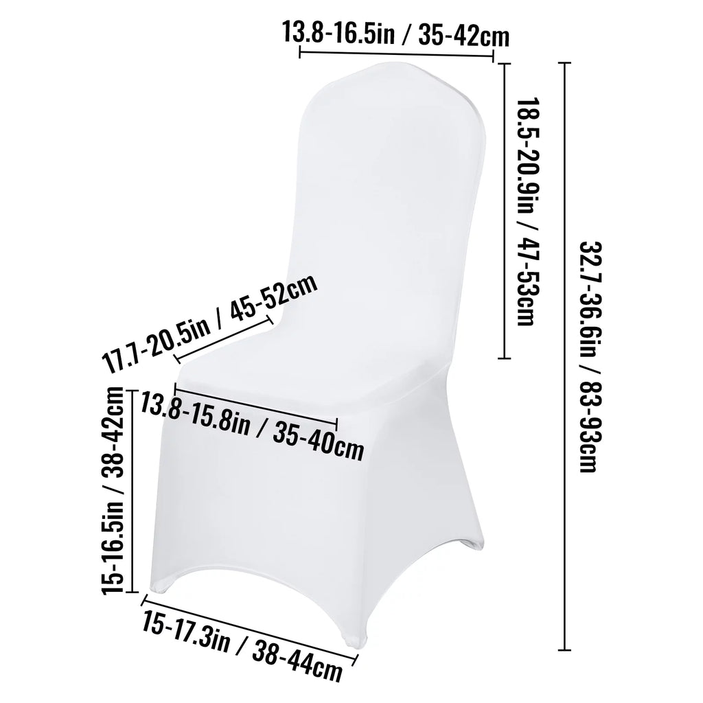 White Spandex Chair Covers 100 PCS C69028