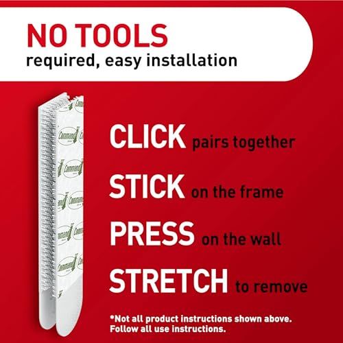 White Large Picture Hanging Strips, 14-Pairs U467946