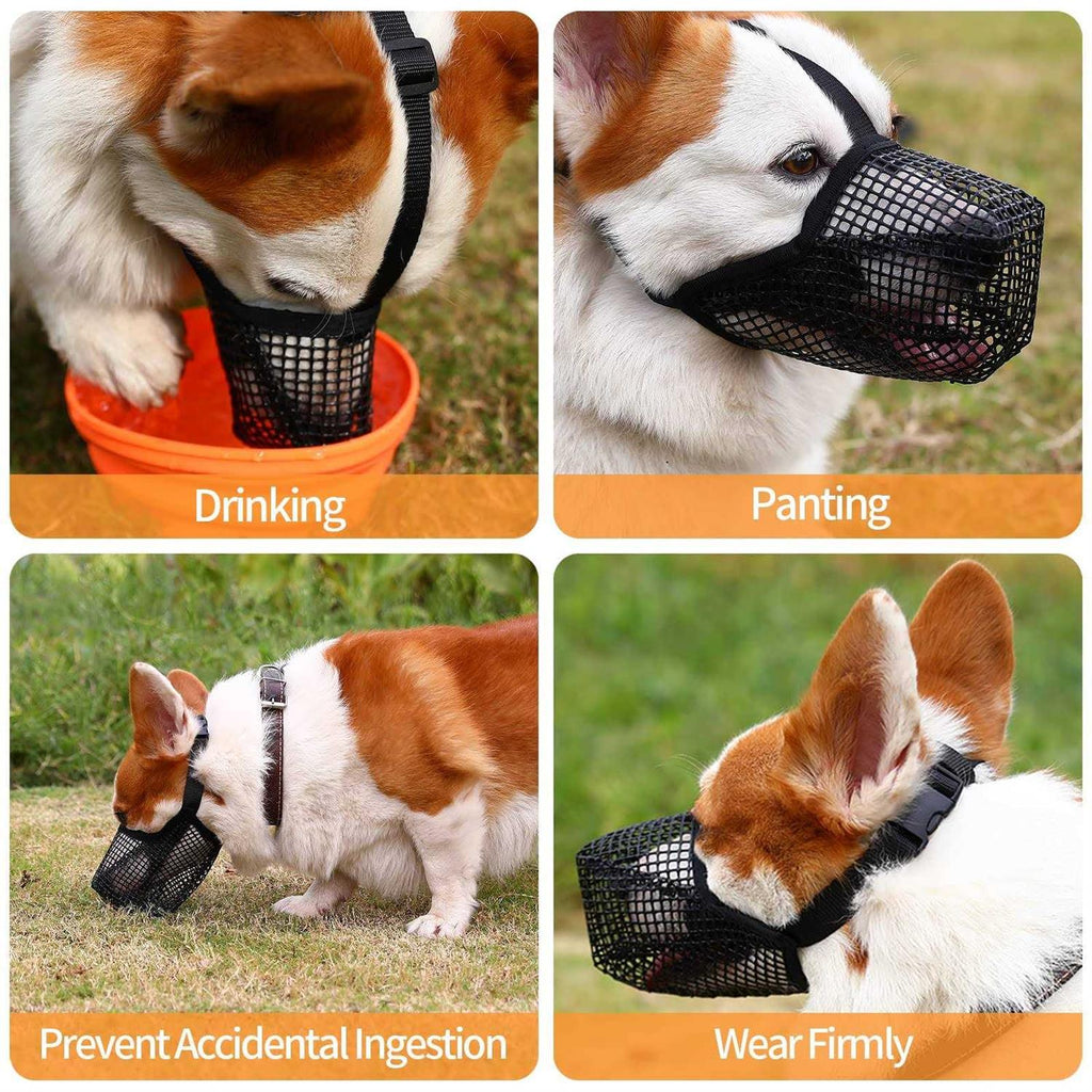 Soft Mesh Dog Muzzle with Adjustable Strap I99877