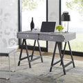 Gray 2-Drawer Wood Writing Desk A4246