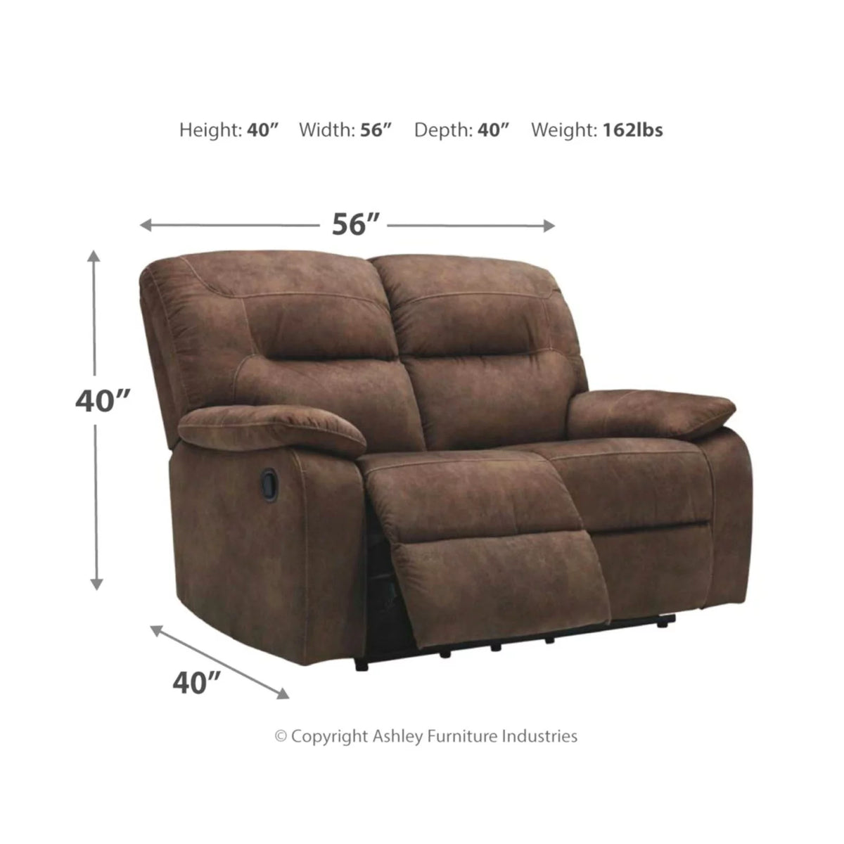 Coffee Reclining Loveseat B267