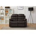 Brown Faux Leather Loveseat X32434