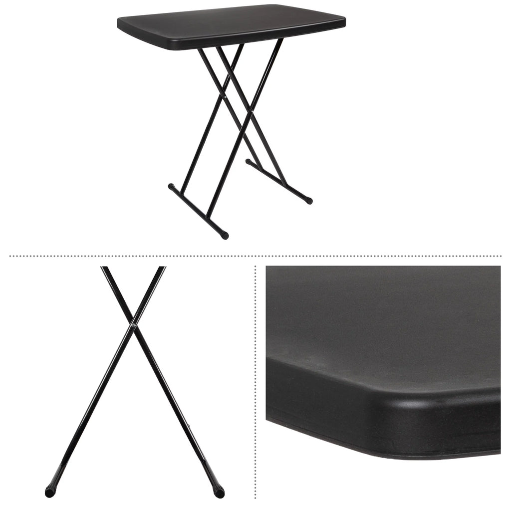 Set of 2 Black Folding Tables Z535