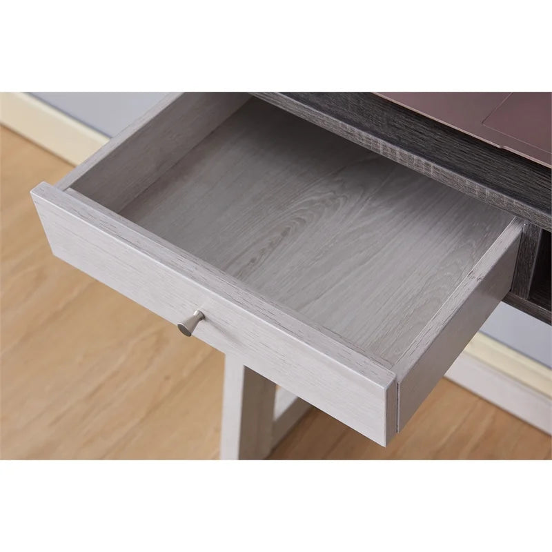 Modern Wood Writing Desk with Shelves G46923