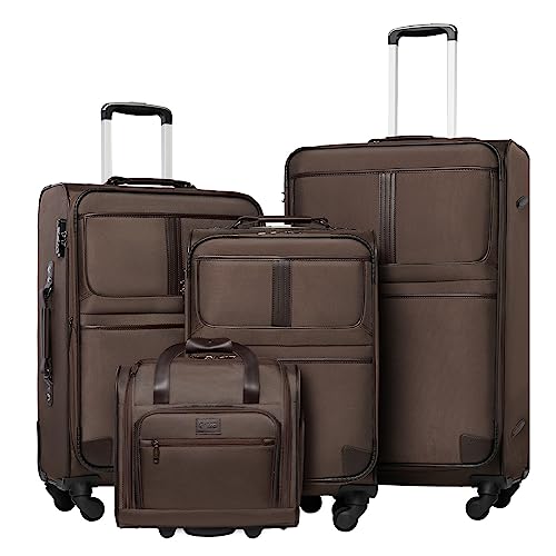 4 Piece Set Expandable Spinner Softshell Luggage S5379