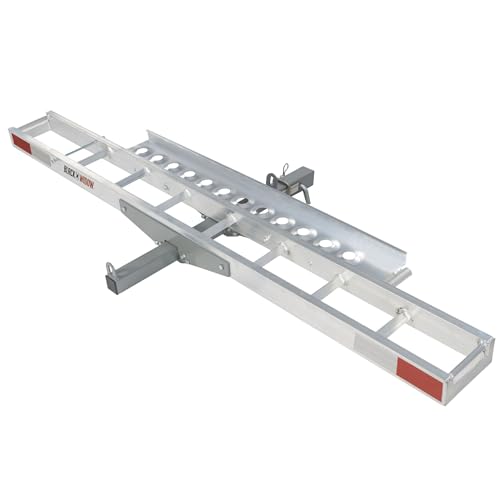 Lightweight Aluminum Motorcycle Hitch Carrier with Loading Ramp X168