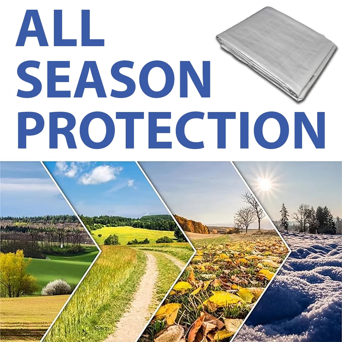 Heavy Duty Polyethylene Tarp, 18' x 24', 6 oz., Silver D58097