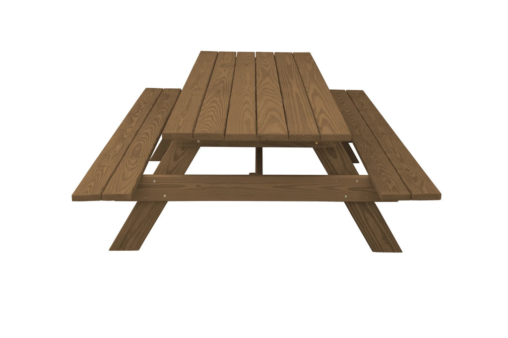 Wood Brown Solid Wood Outdoor Picnic Table L294050