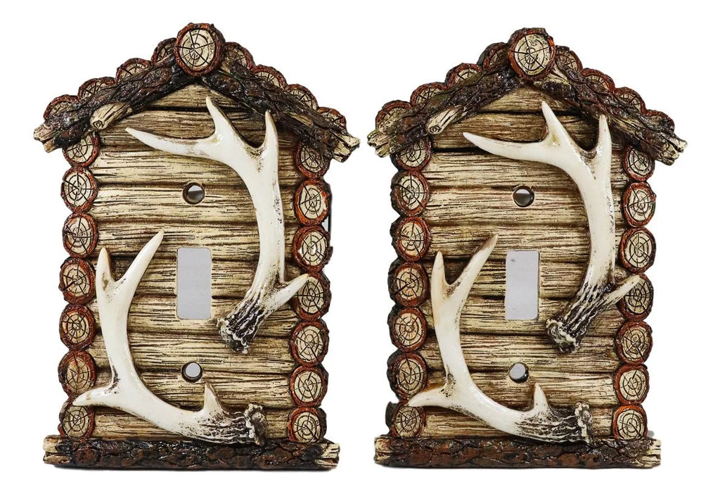 Rustic Deer Antlers Single Toggle Switch Wall Plate C513
