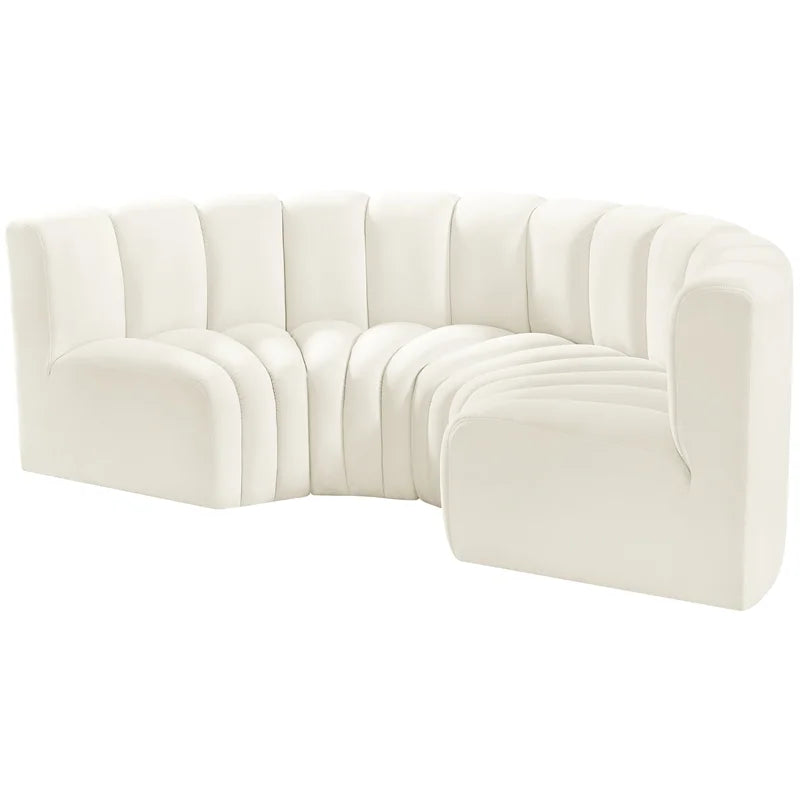 Cream Velvet Modular Sofa H8116