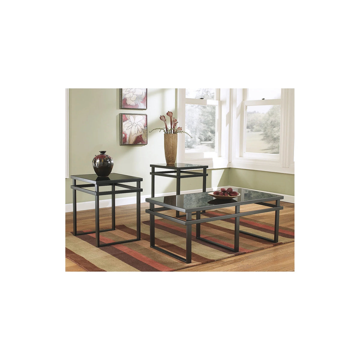 Black Table Set of 3 E935241