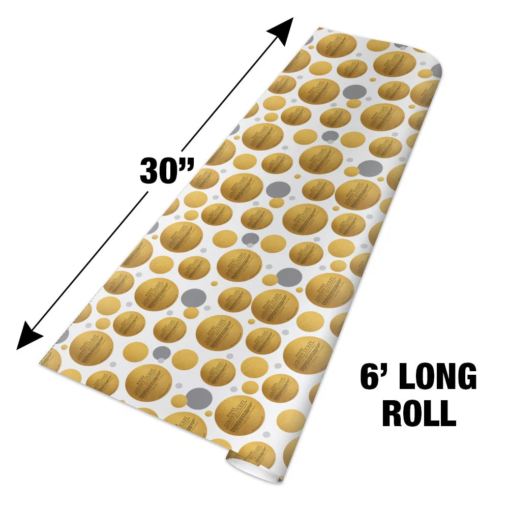 Golden Ticket Wrapping Paper Roll S160