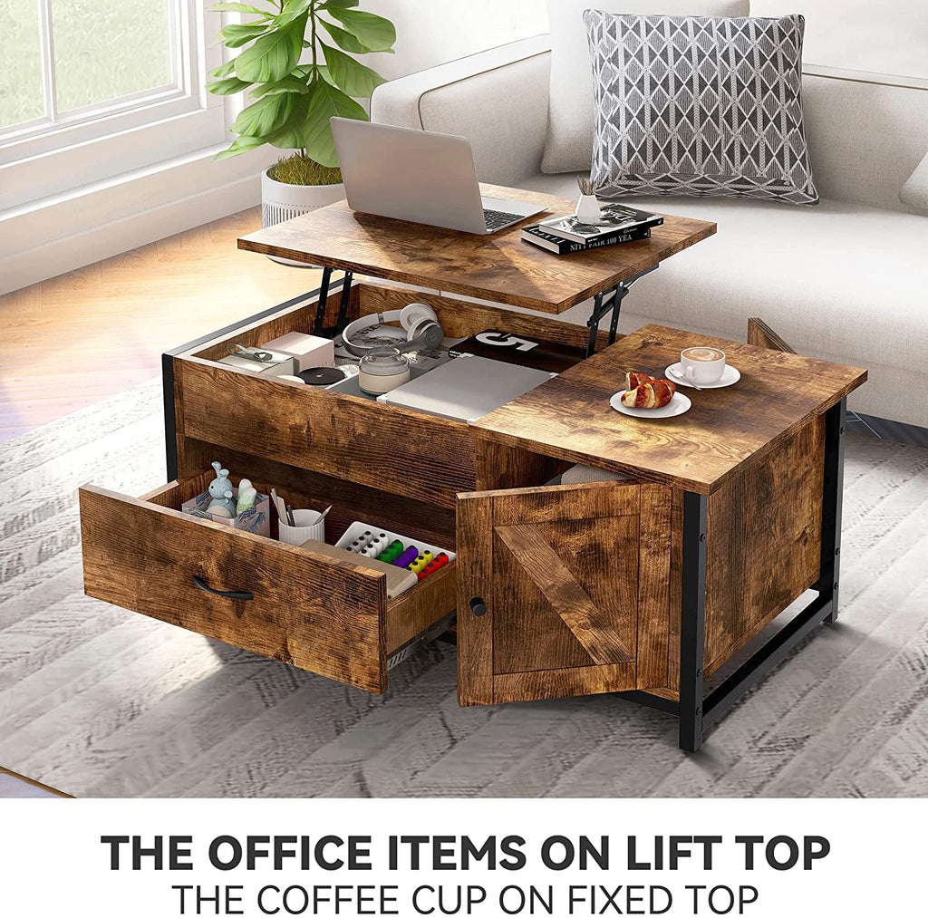 41.7" Lift Top Coffee Table with Storage Drawer Y847