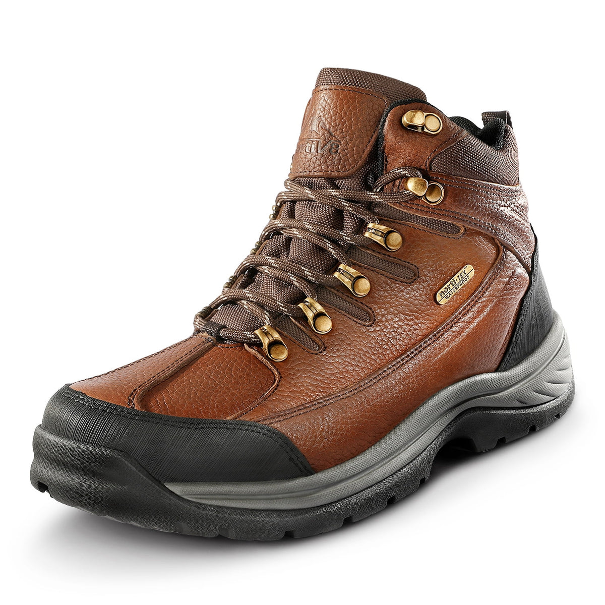 Men's Mid Ankle Leather Waterproof Hiking Boots X16661