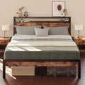 Queen Bed Frame with Industrial Headboard P9411
