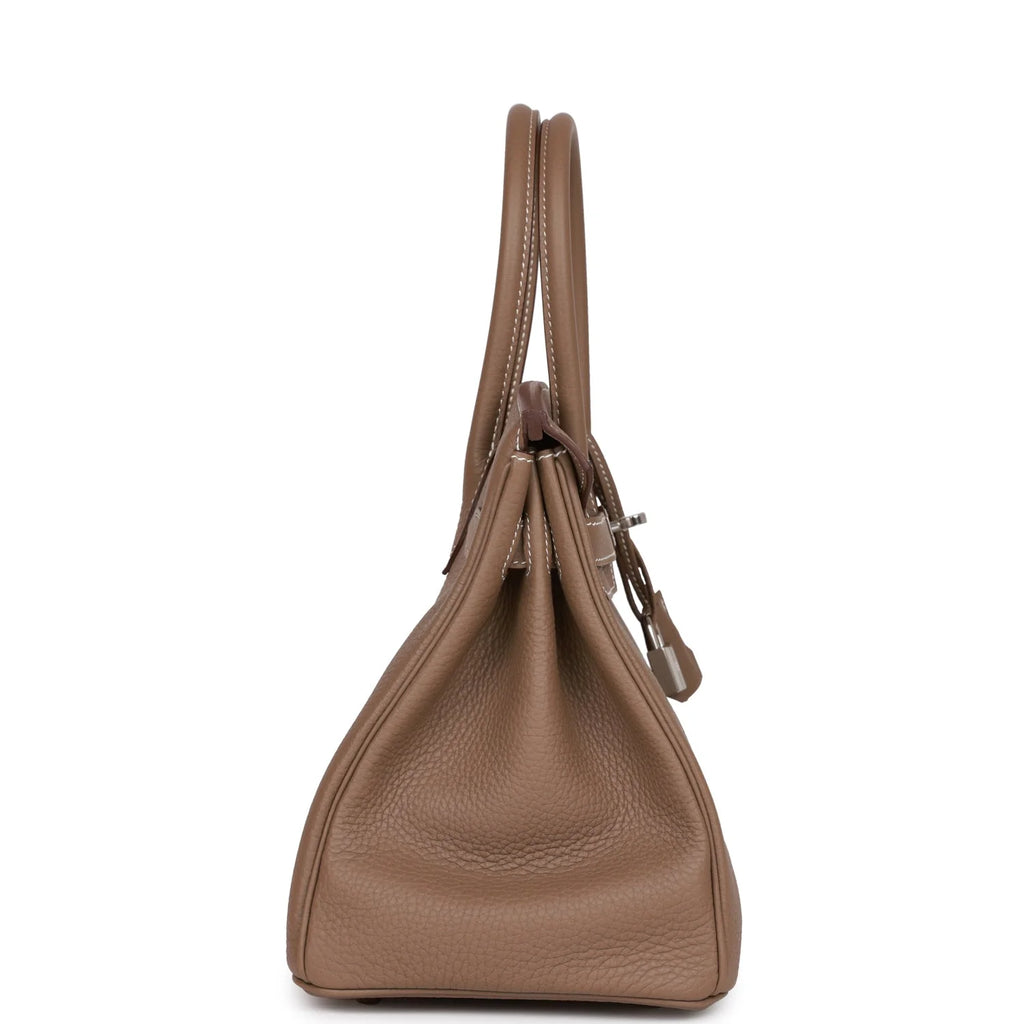 Etoupe Togo Palladium Hardware Handbag F4029