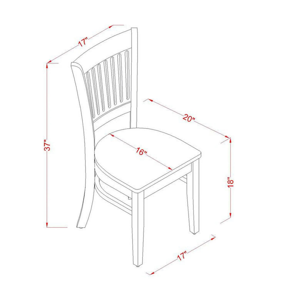 5-piece Oak Wood Table and Dining Chair Set S73486