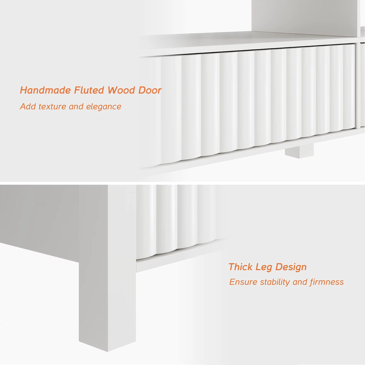 White Electric Fireplace TV Stand up to 80 Inch P5410
